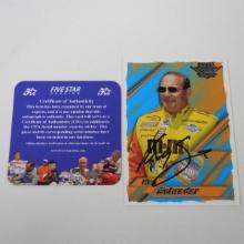 AUTHENTIC 2003 WHEELS HIGH GEAR KEN SCHRADER AUTOGRAPHED CARD COA