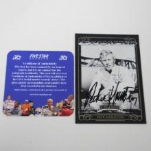 AUTHENTIC 2008 PRESS PASS PETE HAMILTON AUTOGRAPHED CARD COA