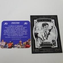 AUTHENTIC 2008 PRESS PASS AL UNSER AUTOGRAPHED CARD COA