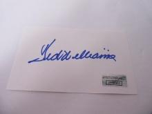 AUTHENTIC TED WILLIAMS AUTOGRAPHED INDEX CARD AUD COA