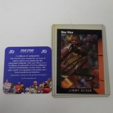 AUTHENTIC 1991 STAR PICS JIMMY OLIVER AUTOGRAPHED ROOKIE CARD COA