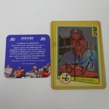 AUTHENTIC 1982 DONRUSS GAYLORD PERRY AUTOGRAPHED CARD COA