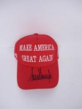 DONALD TRUMP SIGNED MAGA HAT WITH COA