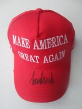DONALD TRUMP SIGNED MAGA HAT WITH COA