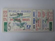 Frank Robinson Signed Large Ticket Canvas TSA COA