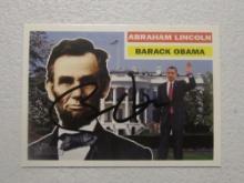 BARACK OBAMA SIGNED CARD WITH COA