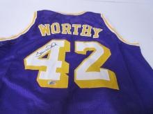 James Worthy Signed Jersey Direct COA