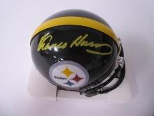 Franco Harris Signed Mini Helmet TSE COA