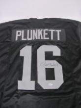 JIM PLUNKETT SIGNED JERSEY WITH FSG COA