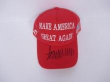 DONALD TRUMP SIGNED MAGA HAT WITH COA
