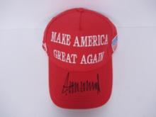 DONALD TRUMP SIGNED MAGA HAT WITH COA