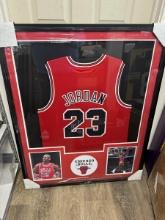 Michael Jordan FRAMED signed Jersey Empire