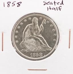 1858 Seated Half Dollar