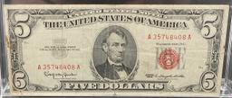 1963 Red Seal $5 Note