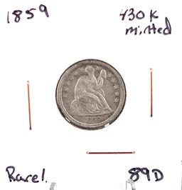 1859 Seated Dime