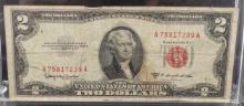 1953-C Red Seal $2 Silver Certificate