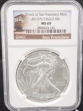 2013-S Silver Eagle $1