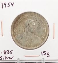 1963 Netherland 2 1/2 Gulden and 1957 Swiss 5 Francs Coins