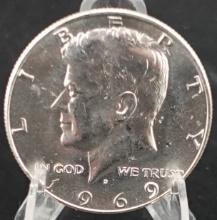 1969-D and 1976-S Silver Kennedy Half Dollars