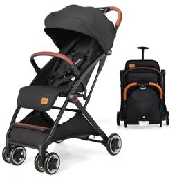 INFANS Lightweight Baby Stroller Compact Stroller - Black
