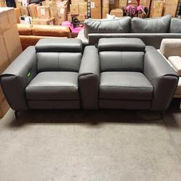 Nevio 39" Leather Power Recliner with Rachet Headrest
