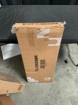 Costway Folding Shopping Cart Jumbo Basket Rolling Utility Trolley Adjustable Handle
