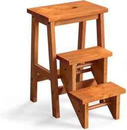 Multifunction 3-in-1 Wood Step Stool