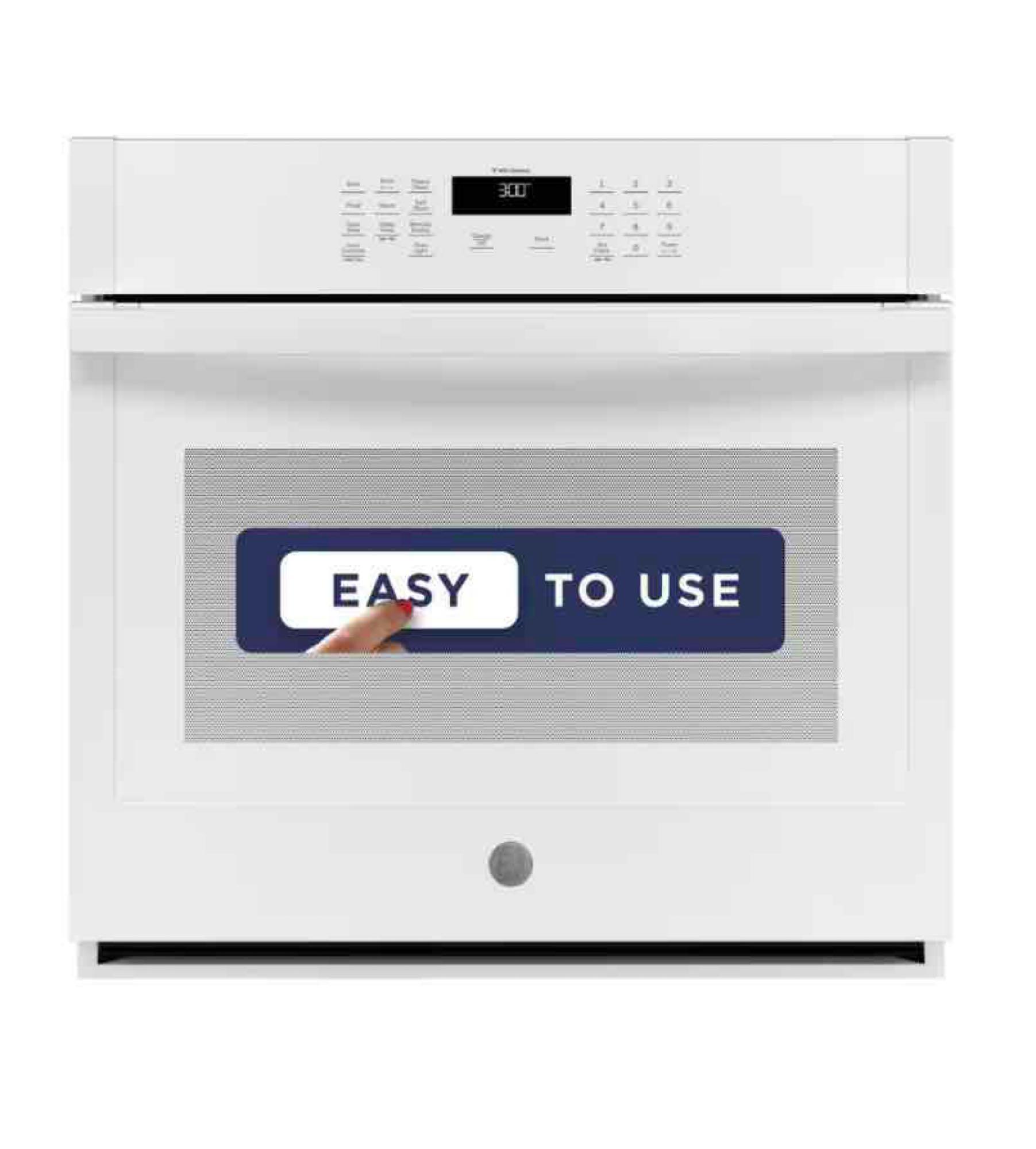 GE 30 in. Smart Single Electric Wall Oven Self-Cleaning in White
