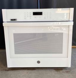 GE 30 in. Smart Single Electric Wall Oven Self-Cleaning in White