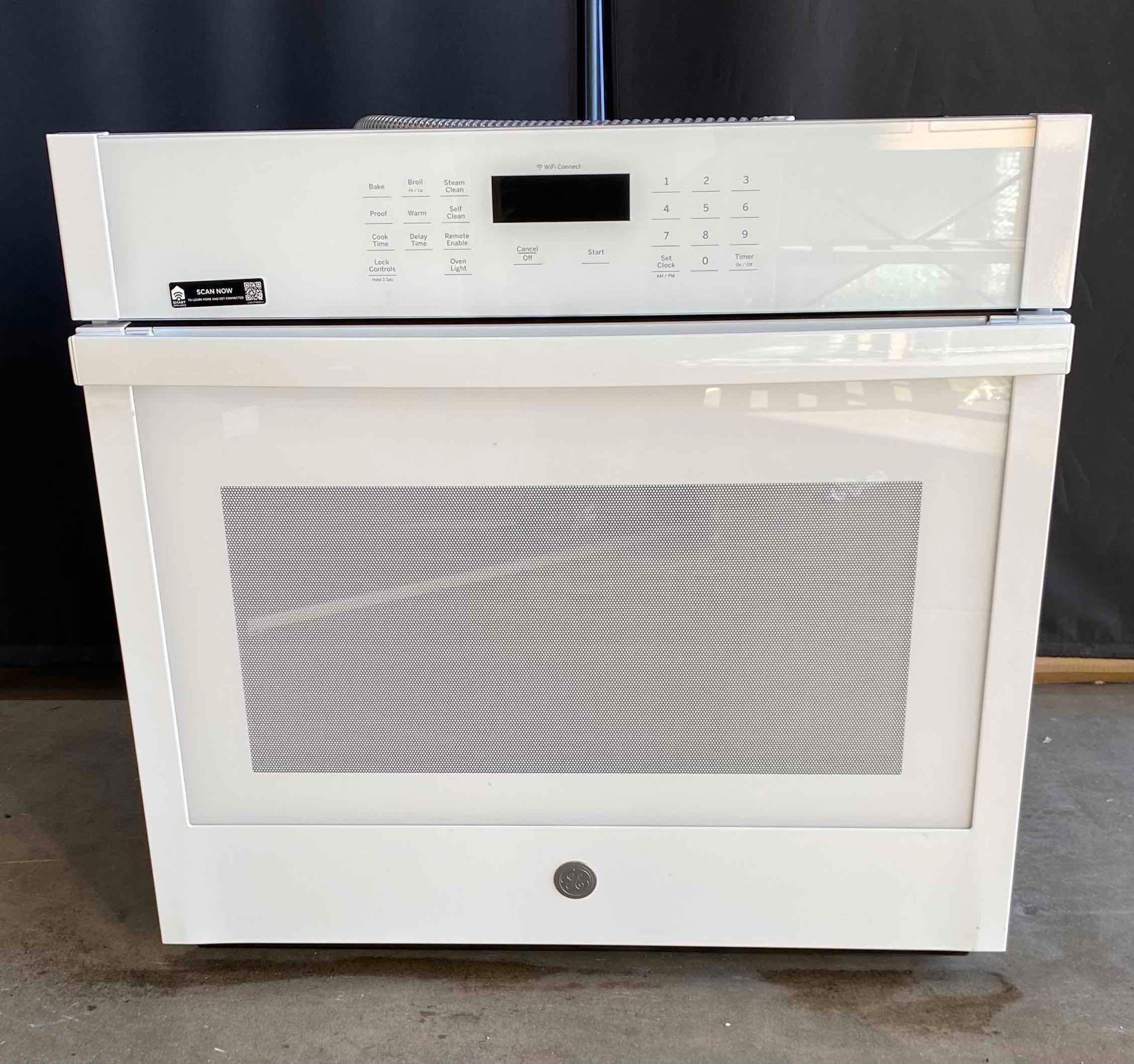 GE 30 in. Smart Single Electric Wall Oven Self-Cleaning in White