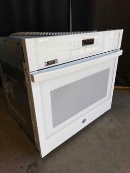 GE 30 in. Smart Single Electric Wall Oven Self-Cleaning in White
