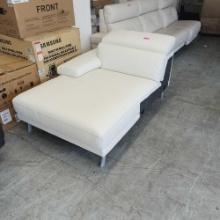 Leather Chaise Partial Sectional Couch