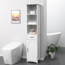 Tall Bathroom Storage Cabinet - White