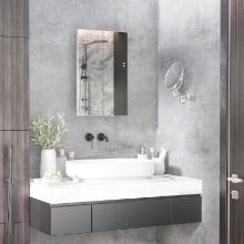 Recessed Wall Mounted Bathroom Cabinet with Mirror - White