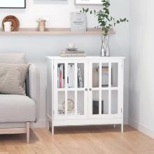 Contemporary Storage Cabinet/Cupboard Buffet Credenza with 2 Doors - White