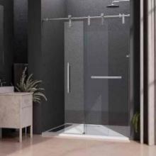 KULLAVIK 56-60 in. W x 75.5 in. H Sliding Frameless Glass Shower Door