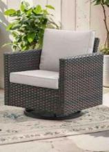Patio Wicker Rattan Swivel Rocking Outdoor Lounge Accent Chair