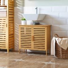 Freestanding Bathroom Sink Cabinet - Natural Bamboo