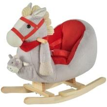 Kids Ride-On Rocking Horse Toy - Gray