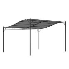 10' x 13' Outdoor Pergola Gazebo with Weather-Resistant Fabric and Drainage Holes - Gray