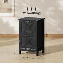 Vertical File Cabinet with 2 Drawers for A4, Letter Size - Black