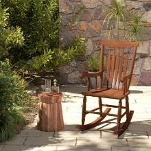 Porch Rocker Chair, 350 lbs Capacity - Teak