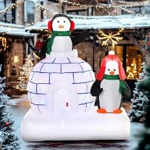 5 ft Lighted Christmas Inflatables Outdoor Decorations Penguins