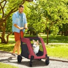 Pet Stroller for Medium and Large Pets - Red