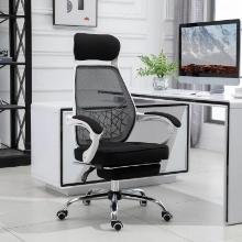 Ergonomic High Back Mesh Office Chair Swivel Reclining Computer Desk Chair - white/black