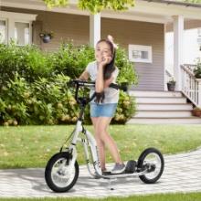 Youth Scooter Front and Rear Caliper Dual Brakes 12" - White