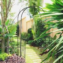 86" Garden Arch Arbor for Climbing Vines, Wedding Ceremony Decoration, Etc. - Black