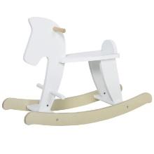 Toddler Baby Wooden Rocking Horse - White