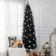 8 FT Artificial Christmas Tree - black