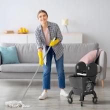 Black Mop Bucket with Ringer